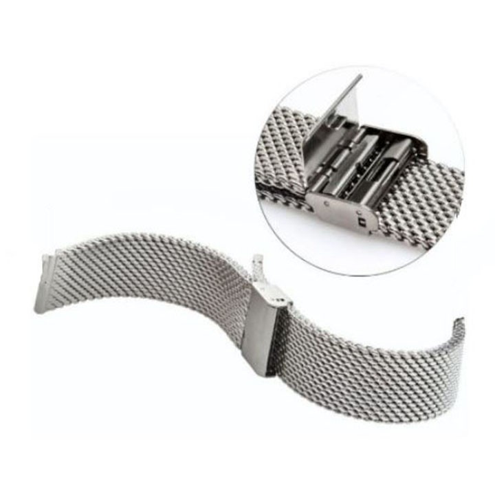 [HOT] Dây đồng hồ thép lưới cao cấp size 16mm màu bạc siêu đẹp (TẶNG NGAY 2 CHỐT)