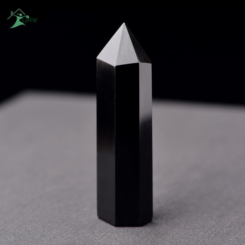 Mũi Khoan Đá Obsidian Tự Nhiên Hình Lục Giác