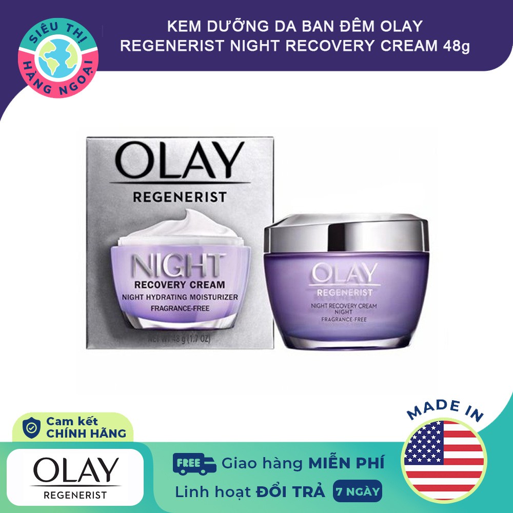 OLAY Mỹ-Kem Dưỡng Da Ban Đêm Olay Regenerist Night Recovery Cream 48g