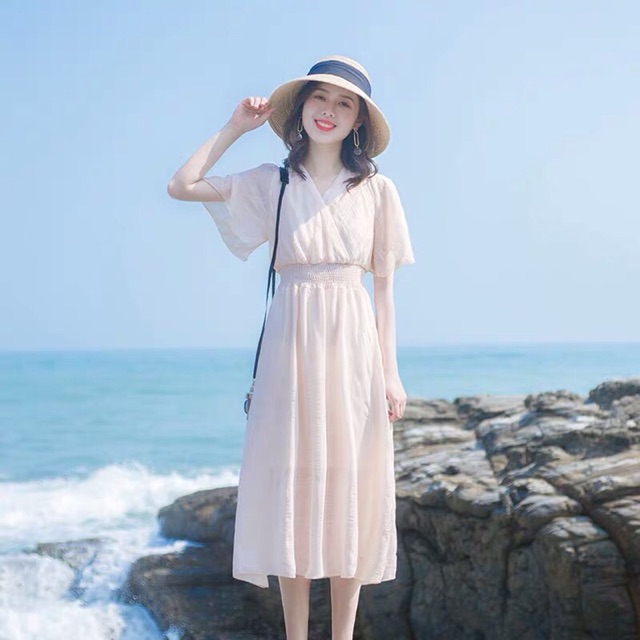 Váy đầm xoè tiểu thư dáng dài váy đi biển MS02 | BigBuy360 - bigbuy360.vn