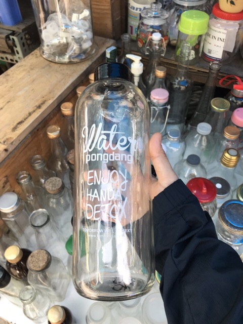 Bình thủy tinh pongdang detox 1000ml