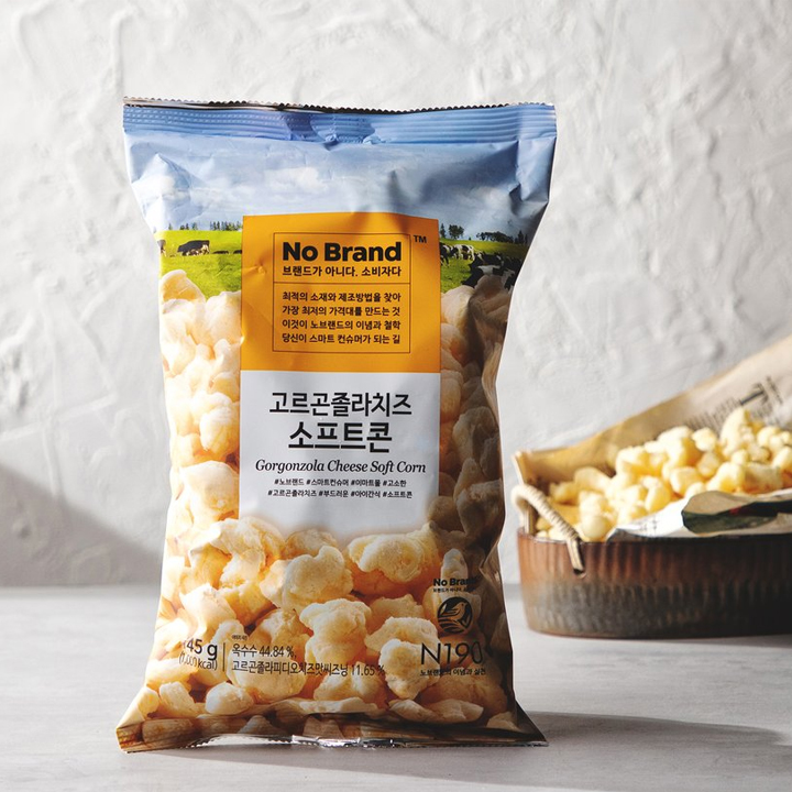 Bánh Snack Bắp Phô Mai Gorgonzola Cheese Soft Corn No Brand 145g - Emart VN