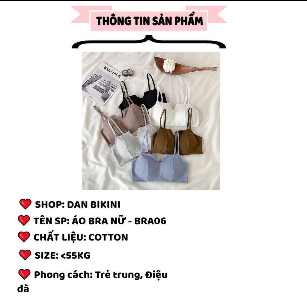 Áo Bra Nữ ❤️FREESHIP❤️ Áo Ngực nữ vuông thiết kế chun lưng co giãn điệu đà mã BRA06