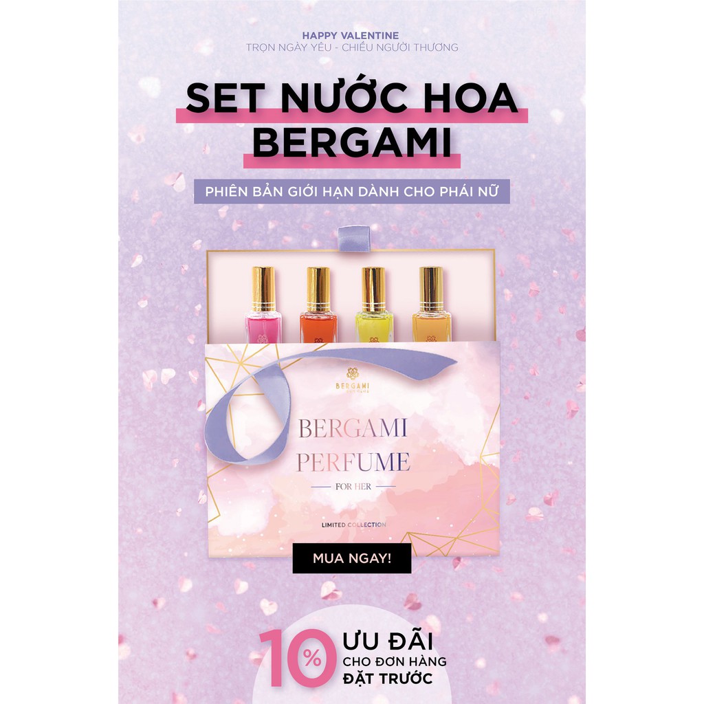 Set quà tặng 8/3 - Nước hoa nữ cao cấp Bergami