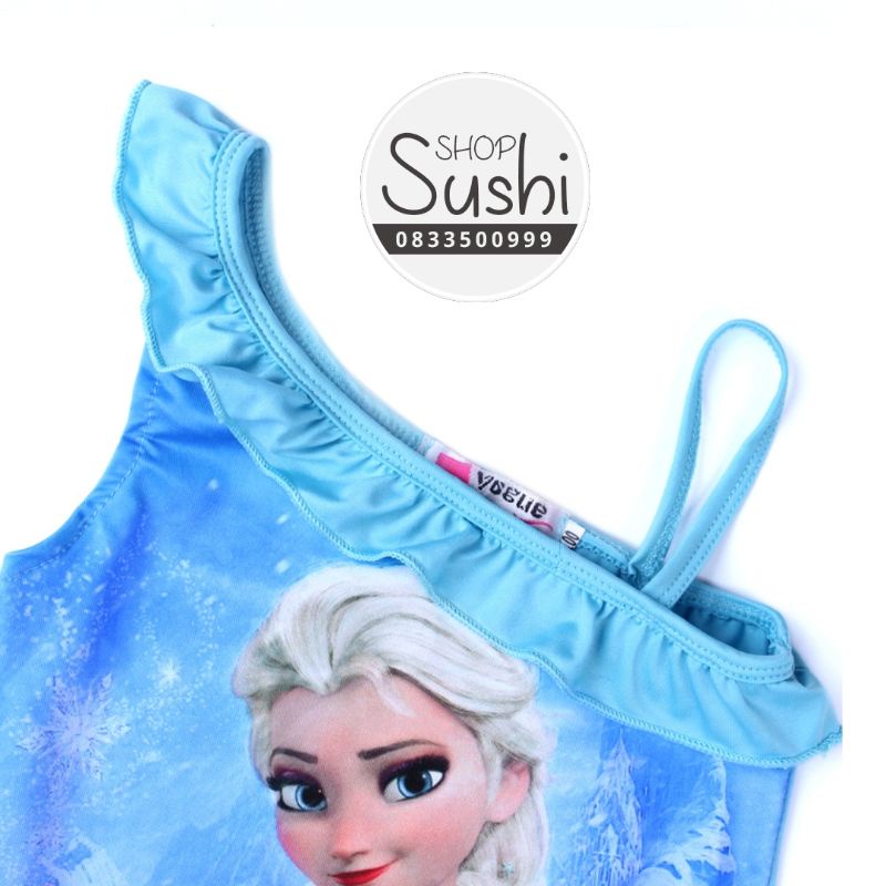 (FreeShip) Áo bơi bé gái Elsa Frozen lệch vai
