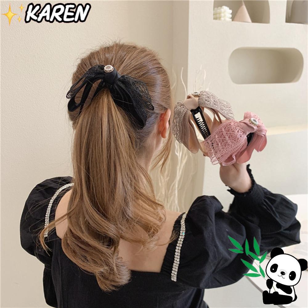 Kẹp Tóc Đuôi Ngựa Phong Cách Thời Trang Sinh Viên Ngọt Ngào