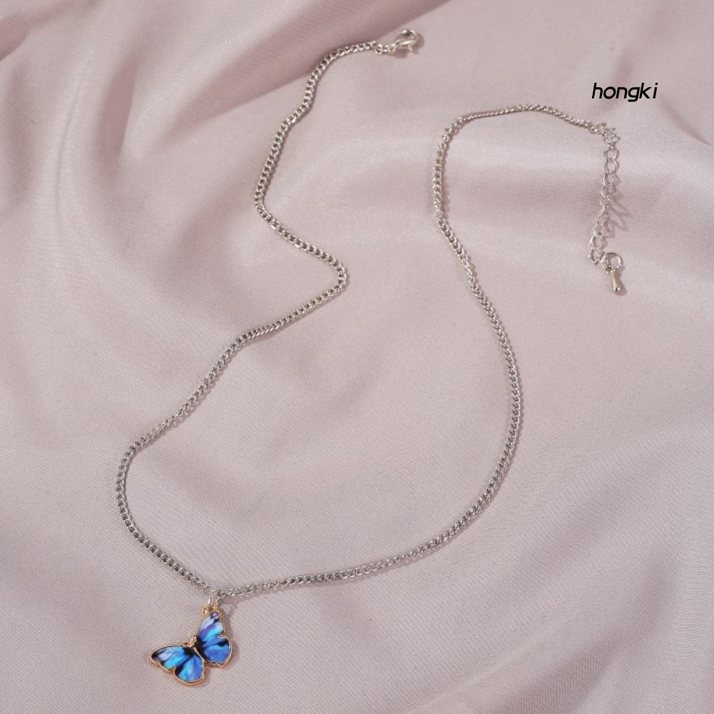 BUTTERFLY (Hàng Mới Về) vòng cổ Hợp Kim Hình Bướm Đính Đá Xinh Xắn Cho Nữ