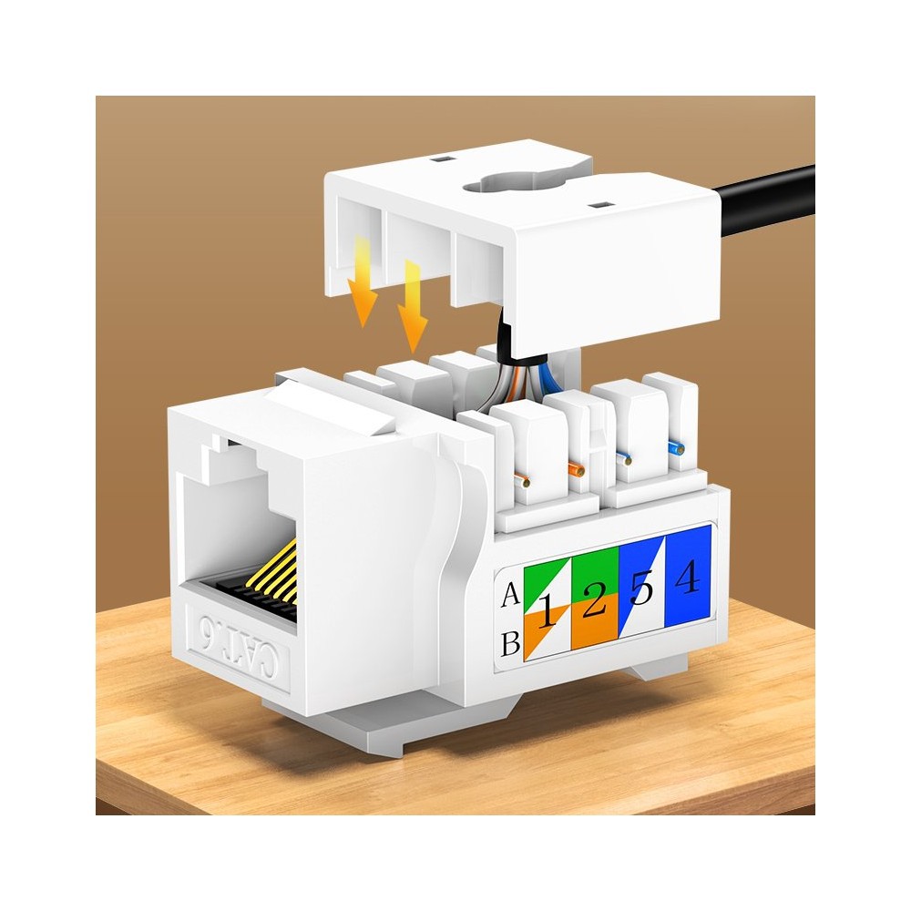 Đầu nối RJ45 âm tường cho dây mạng Cat6 Ugreen 80178 - Hàng Chính Hãng