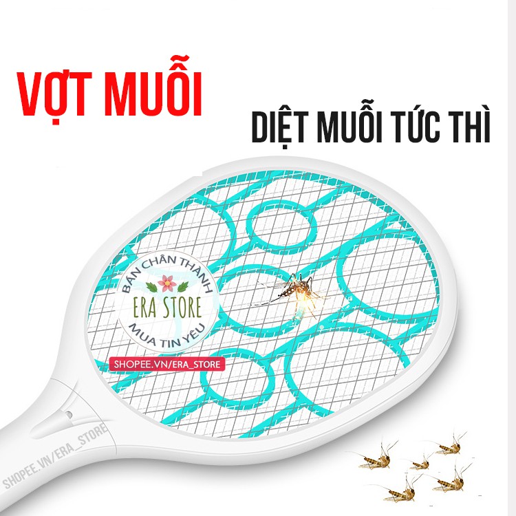 [HỮU ÍCH] Vợt bắt muỗi tích điện 3600v tích hợp đèn LED độ sáng rộng 3m2 3 lớp lưới an tòan pin bền bắt muỗi hiệu quả