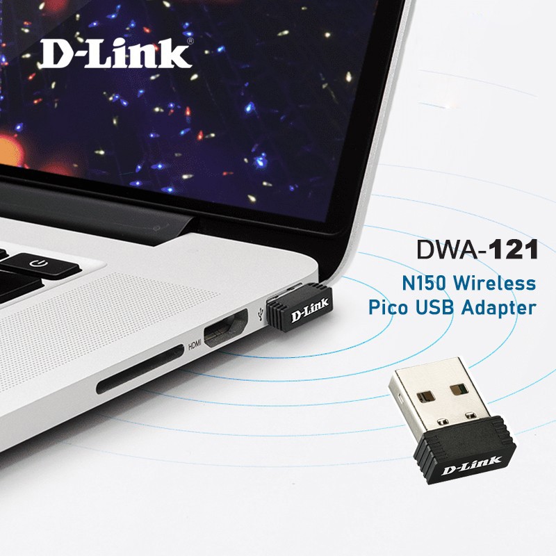 Bộ Chuyển Đổi Usb Không Dây D-link Dwa-121 N 150 Pico