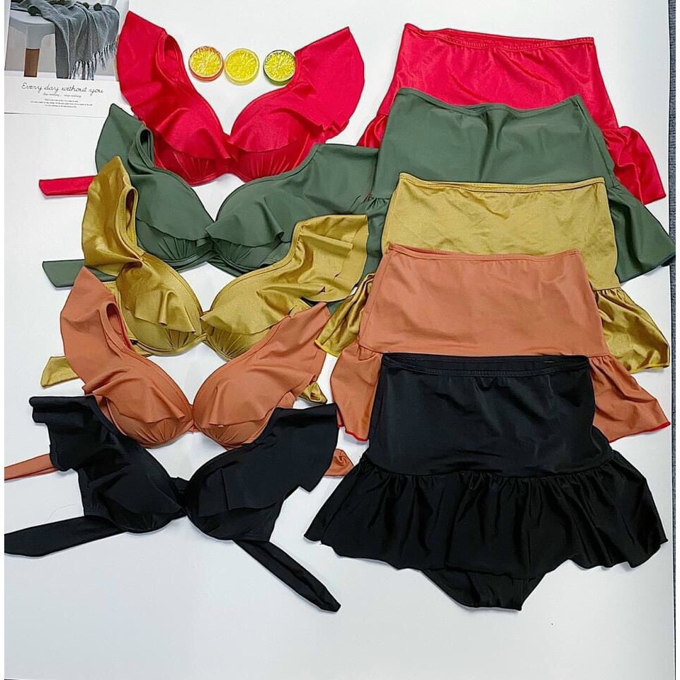 Bikini, Đồ Bơi Đi Biển Hai Mảnh Cánh Tiên dây nhỏ Váy cá Dễ Thương Nhiều Màu ODERI HM-094