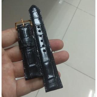 Dây đồng hồ da cá sấu thật kèm khoá