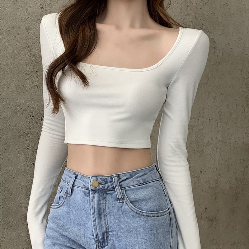 Áo Croptop Cổ Vuông Hở Lưng Cột Dây Phong Cách Hàn Quốc Thời Trang Quyến Rũ Cho Nữ