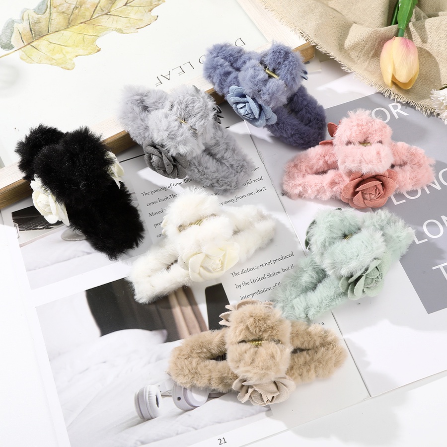 Kẹp tóc hình bông hoa màu sắc thời trang cho nữ