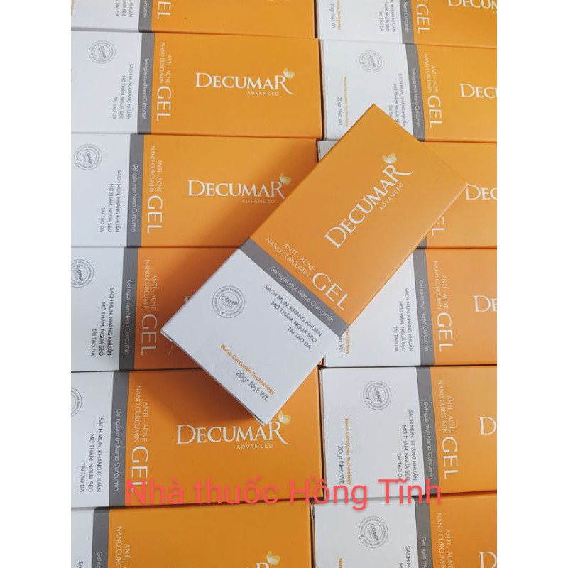 Gel ngừa mụn Nano curcumin DECUMAR ADVANCED