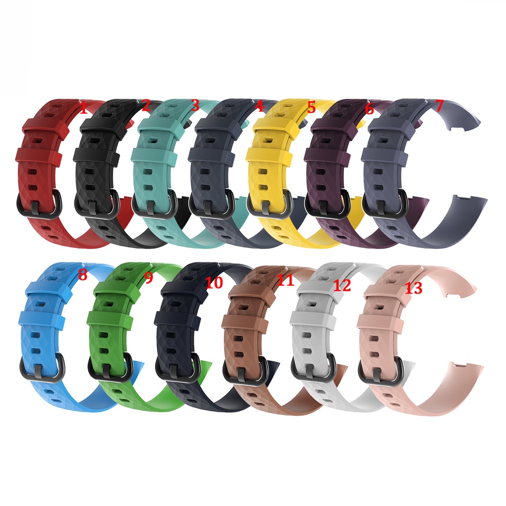 Dây đeo silicon mềm dành cho đồng hồ thông minh Fitbit Charge 3 4 Se