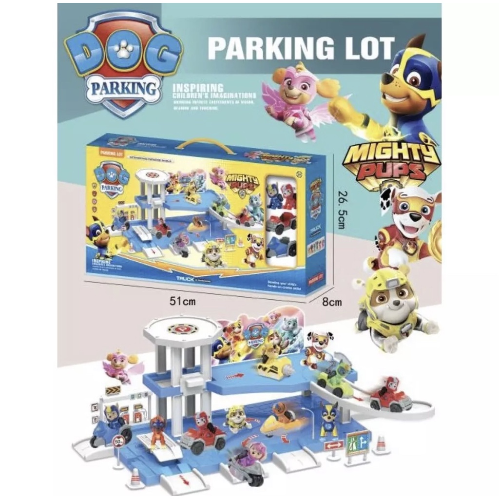 ĐỒ CHƠI LẮP RÁP MÔ HÌNH BÃI ĐỖ XE CHÓ CỨU HỘ PAW PATROL