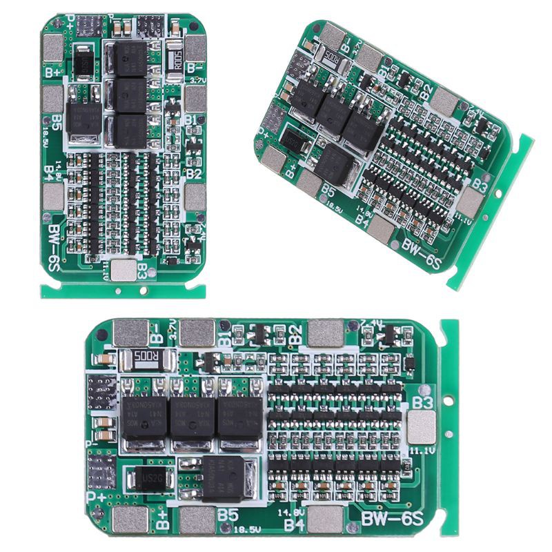 Bảng mạch PCB 6S 15A 24V BMS thay thế bảo vệ pin Lithium 18650