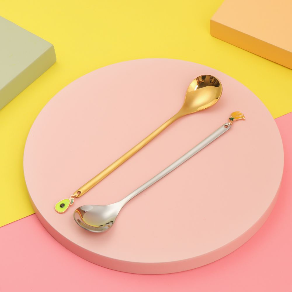 Muỗng Cà Phê Bằng Thép Không Gỉ Nhiều Màu Thời Trang Trang Trí Bàn Ăn