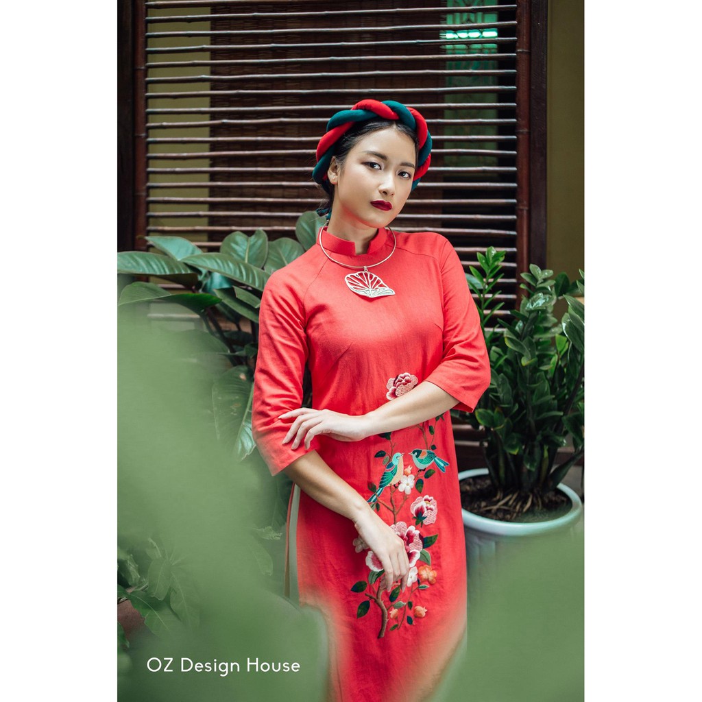 Áo dài thêu tay OZ design
