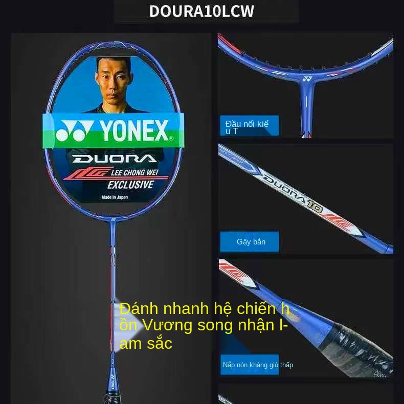 Mua một tặng Vợt cầu lông Yonex full carbon, siêu nhẹ, bền, độ giãn cao phù hợp với bộ đôi nam nữ sinh viên