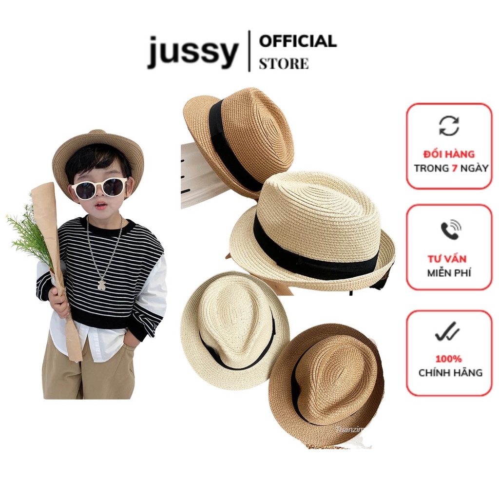 Mũ Cói Phớt Vành Nhỏ Đi Biển Jussy Official Phong Cách Nón Cói Panama Unisex Nam Nữ Đều Đội Đẹp Nhiều Màu Hot