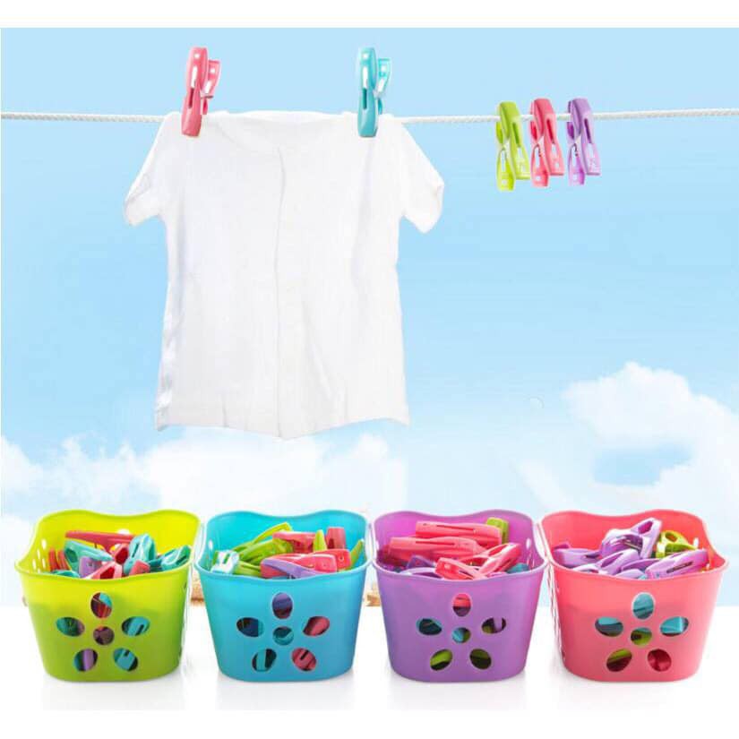GIỎ 30 CHIẾC KẸP QUẦN ÁO SIÊU XINH–GIÁ CỰC SỐC CHUYÊN SỈ LẺ QM HOT DEAL