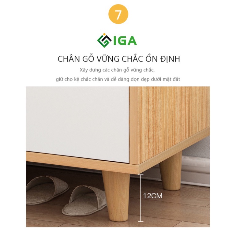 Tủ giày thông minh, tủ giày gỗ Mutil Functional có hộc tủ để đồ phía trên - GP170