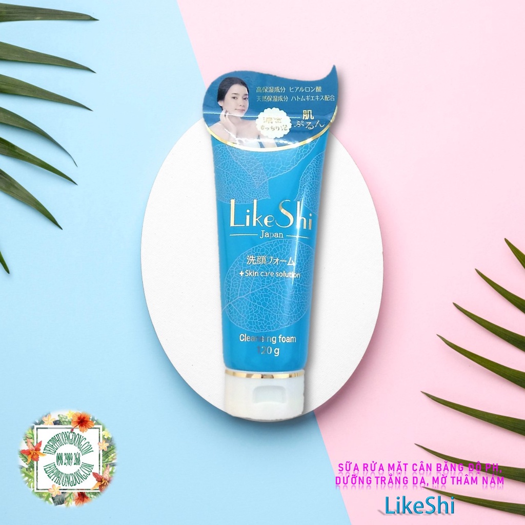 Sữa Rửa Măt Nhật Bản Cân Bằng PH, Dưỡng Trắng Da Mờ Nám LIKESHI CLEANSING FOAM 120G hàng chính hãng