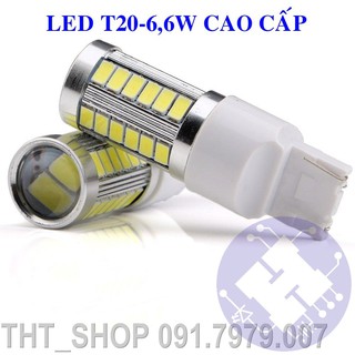 Đèn LED lùi, phanh chân T20 (7440/7443) 6,6W cao cấp có mạch điều khiển dành cho xe tải, ô tô - Đủ màu sắc