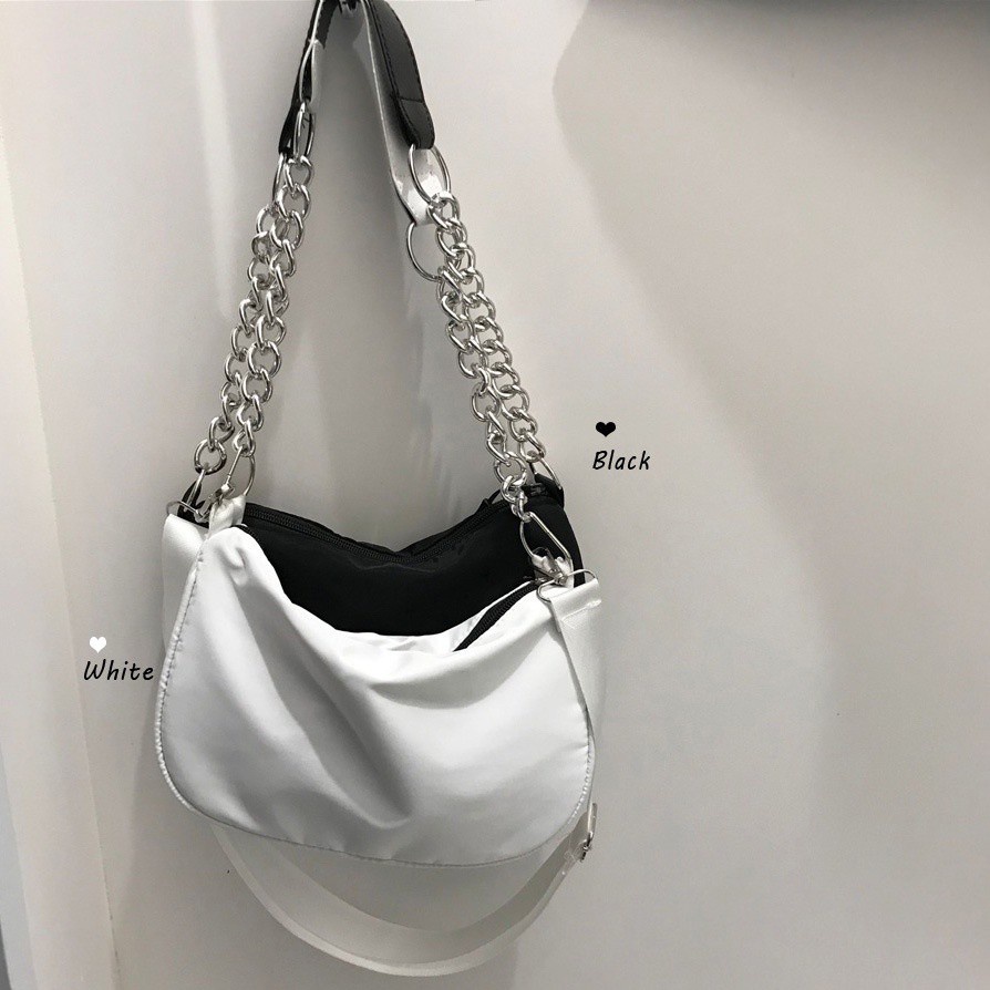 Túi Đeo Vai Phối Dây Xích Phong Cách Hàn Quốc 19d021