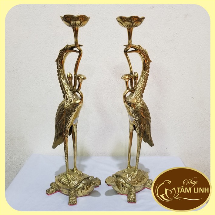 Cặp Hạc Bằng Đồng Cao 33 cm