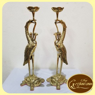 Cặp Hạc Bằng Đồng Cao 33 cm