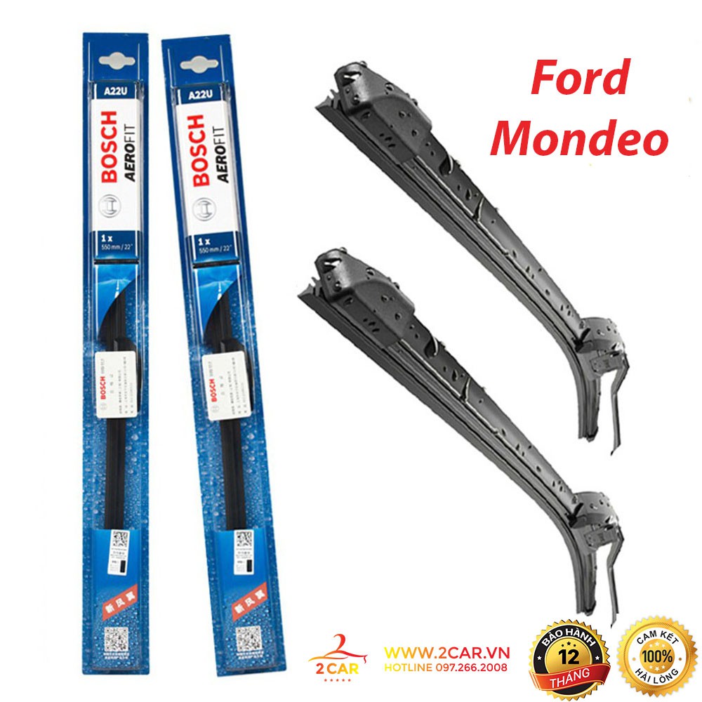 Gạt mưa xe Ford Mondeo gạt mềm không xương chính hãng Bosch ( Giá 1 đôi )