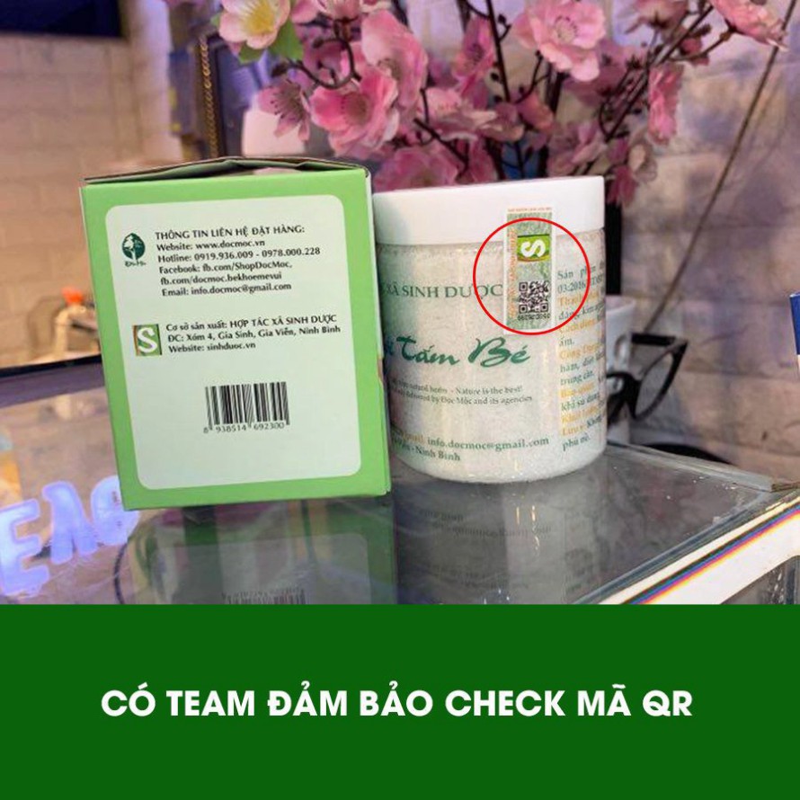 (COMBO 2) Muối tắm bé - Muối tắm bé độc mộc 400g - Muối tắm bé sinh dược độc mộc - tắm sạch rôm sảy , mồ hôi trộm