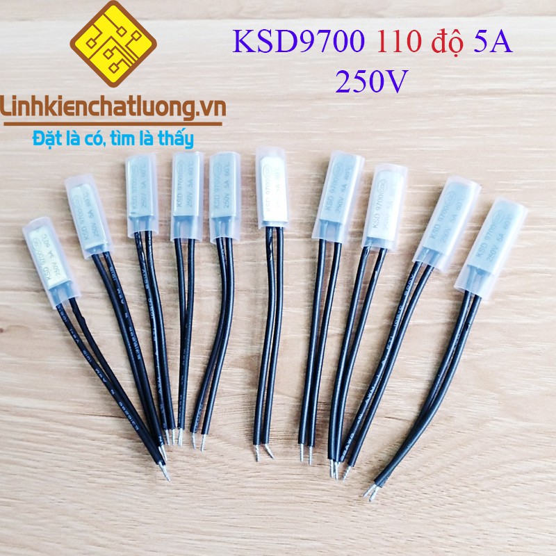 10 chiếc relay nhiệt KSD9700 110 độ 5A 250V thường đóng