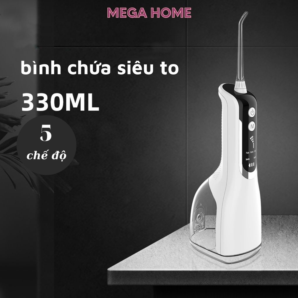 Máy tăm nước Portable Oral Irrigator 5 chế độ chăm sóc răng miệng, Bảo hành 6 tháng - L12