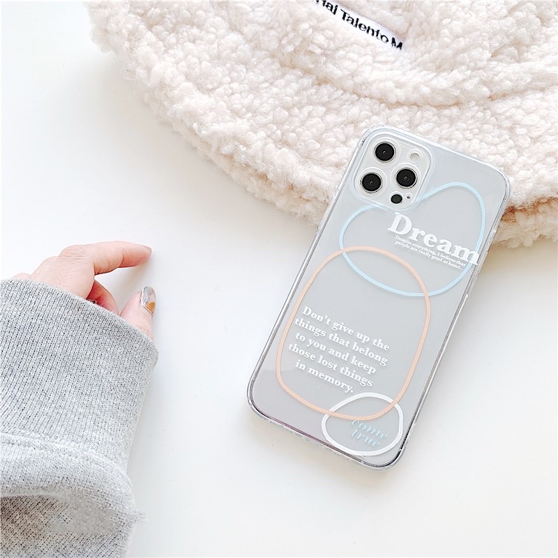 (SIÊU RẺ) Ốp lưng iphone trong vòng tròn Dream 7plus/8/8plus/x/xr/xs/11/12/13/pro/max/plus/promax