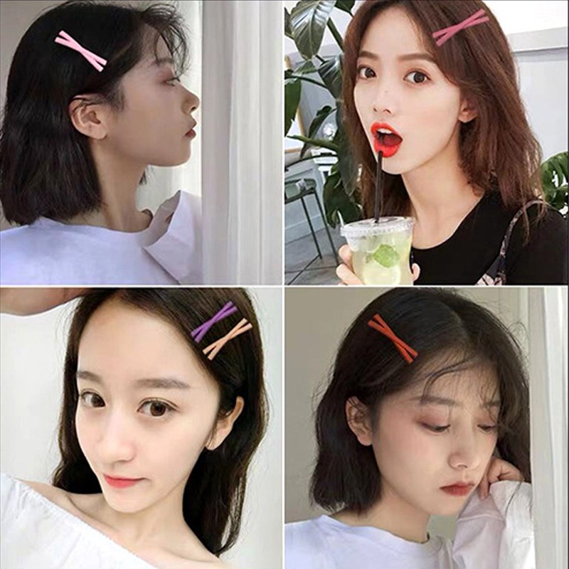 Kẹp Tóc Mái Màu Sắc Trẻ Trung Đơn Giản Phong Cách Hàn Quốc