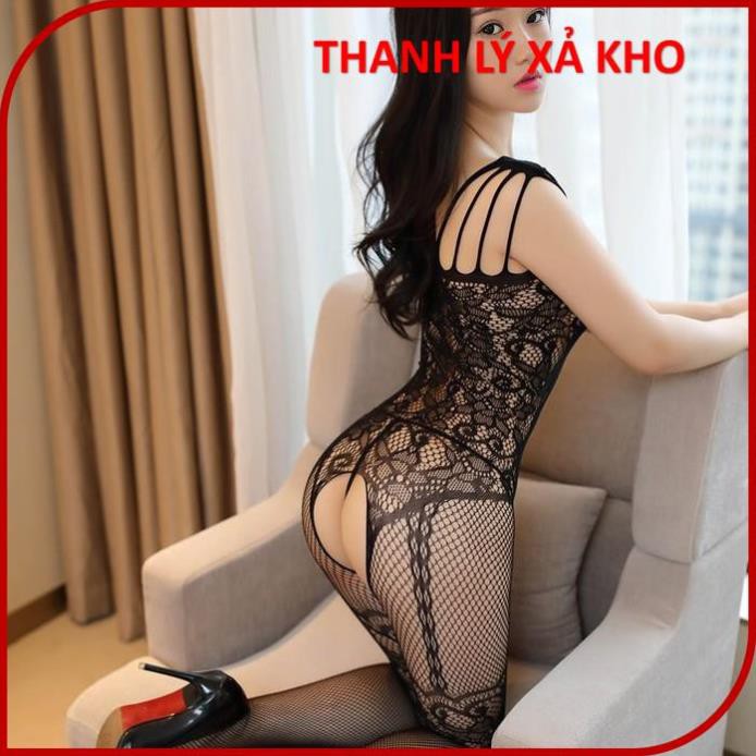 Bộ đồ ngủ body liền thân hở đũng gợi cảm, bộ ngủ cosplay sexy ren lưới bodystocking 1 mảnh mã BST002 | BigBuy360 - bigbuy360.vn