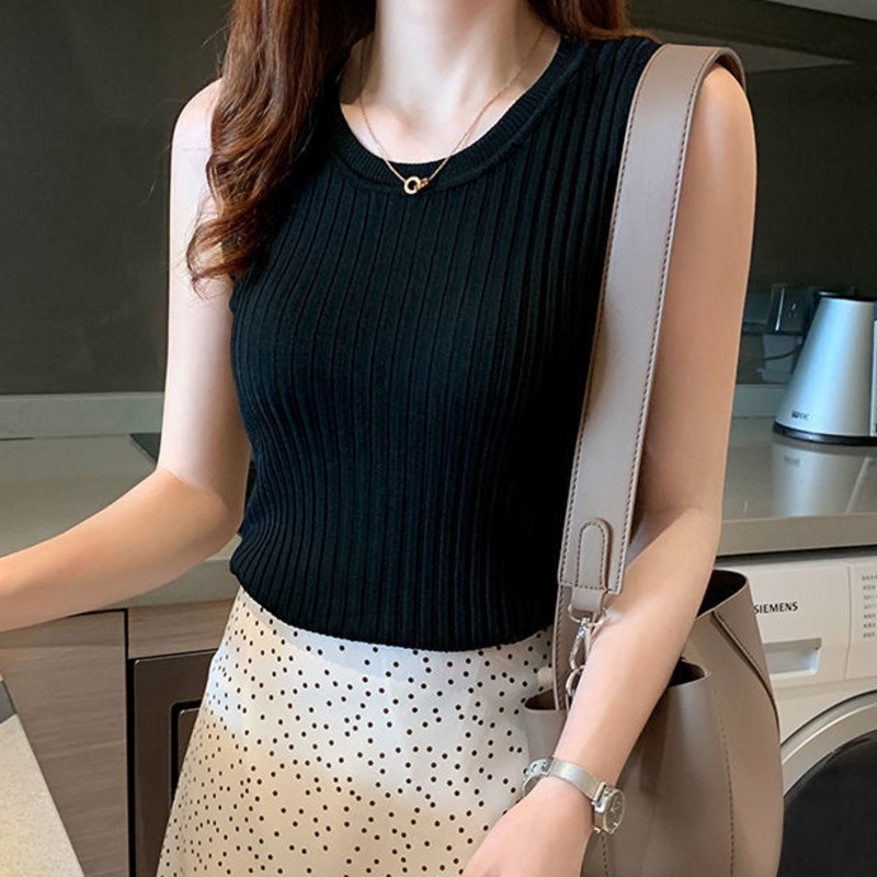 Áo Len Nữ Cộc Tay Cổ Tròn Thời Trang