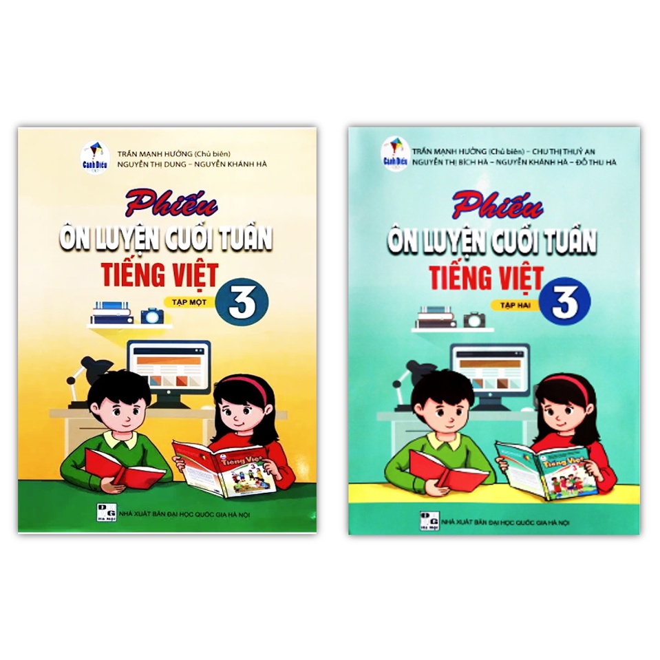 Sách - Combo Phiếu ôn luyện cuối tuần Tiếng Việt 3 - Tập 1 +  2 (Cánh Diều)