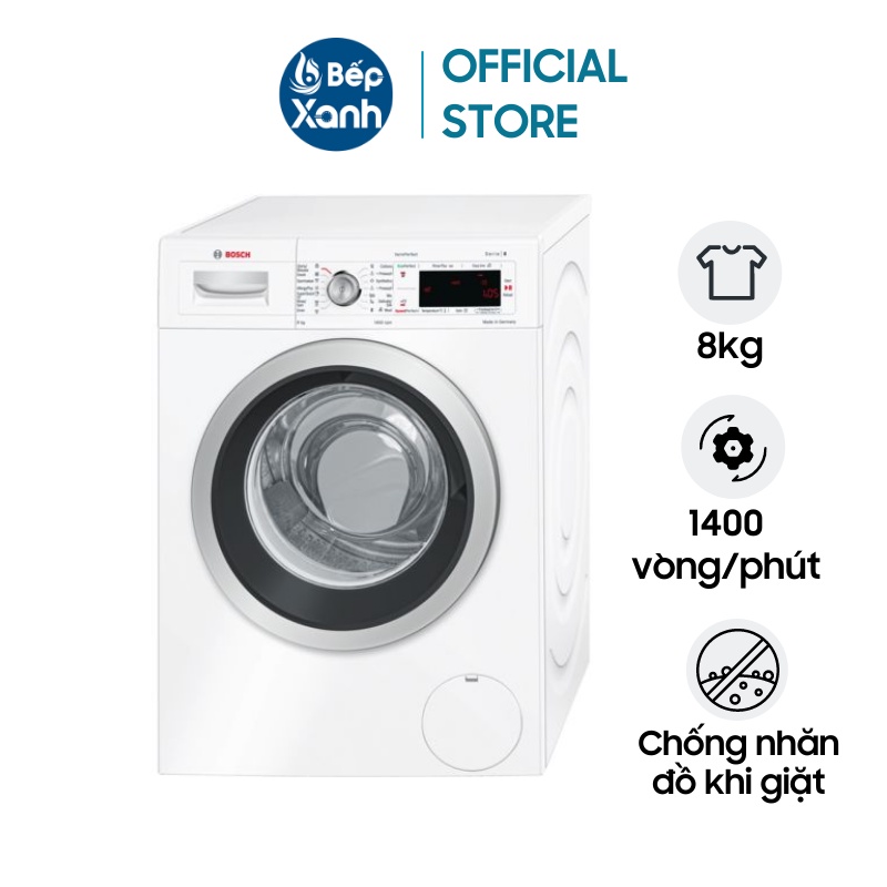 [FREESHIP HCM] Máy Giặt Bosch 8kg WAW28440SG Series 8 - 9 Chương Trình Giặt - Thêm Đồ Khi Giặt Tiện Lợi