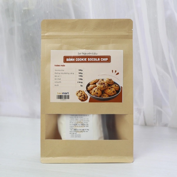 Set nguyên liệu làm bánh cookie socola chip (không kèm trứng và bơ)