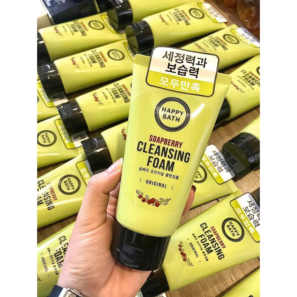 Sữa Rửa Mặt Soapberry Soft Whip Cleansing Foam Happy Bath Fresh 150g