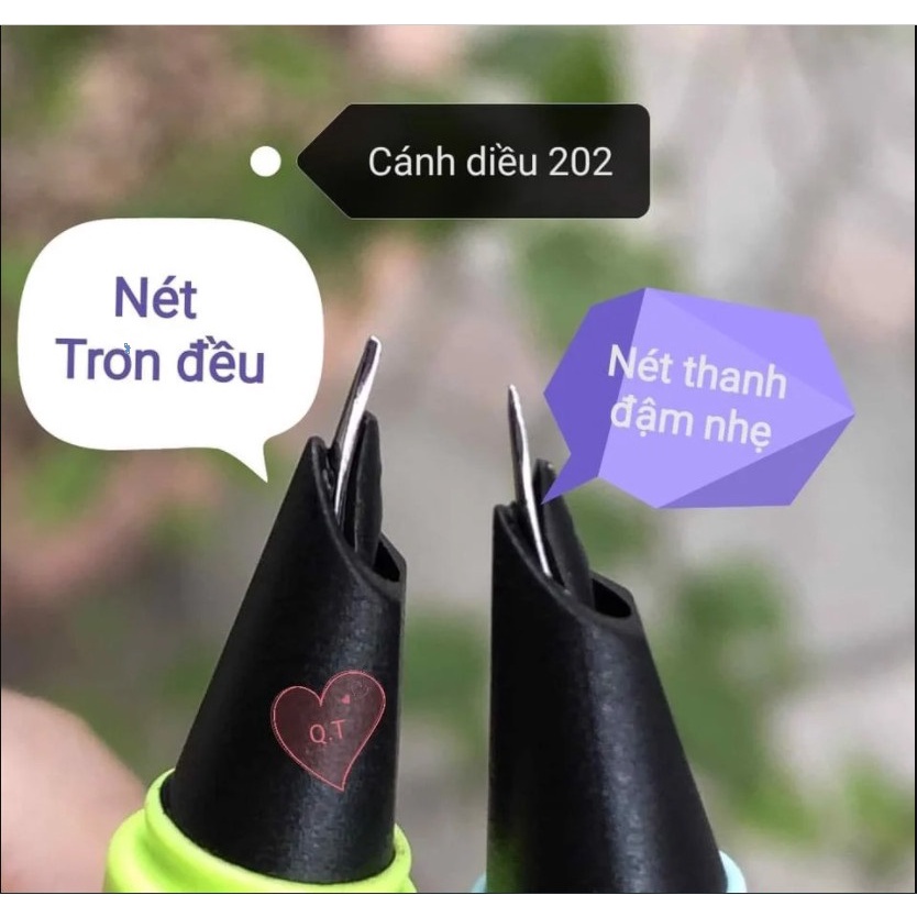 Bút Cánh Diều CD 202 ngòi êm trơn, thanh đậm luyện viết chữ đẹp, Bút máy học sinh, viết Cánh Diều 202 - Soleil Home