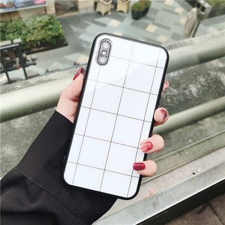 [ FREESHIP TỪ 50K TOÀN QUỐC ] Ốp lưng Iphone mặt kính trơn, caro