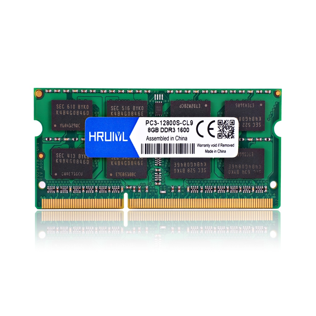 Thẻ nhớ RAM HRUIYL 2G 4G 8G DDR3 1600 MHZ 1600mhz SO-DIMM DDR3 4GB 8GB 2GB SDRAM PC3-12800S dành cho laptop