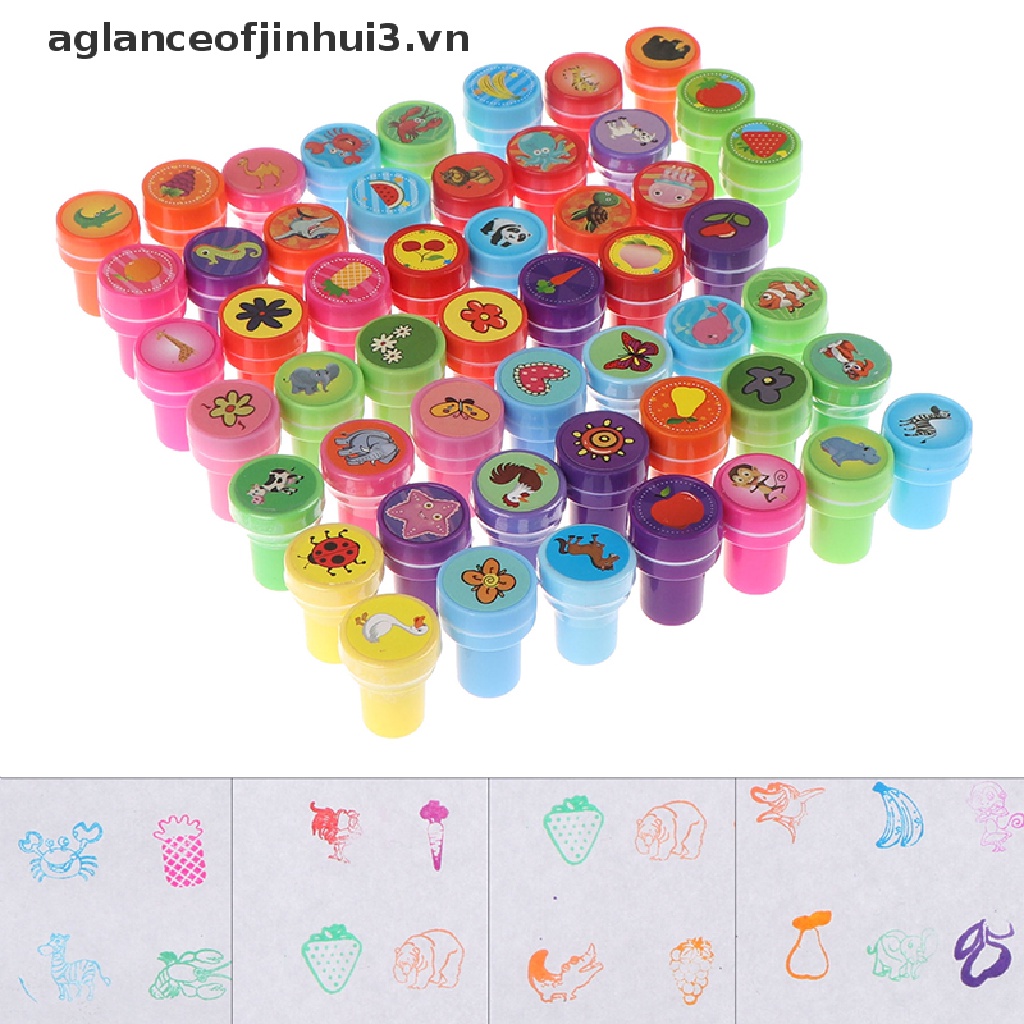 * * Afhvn * * 5 Con Dấu Cao Su Hoạt Hình Đồ Chơi Giáo Dục Sổ Lưu Niệm diy