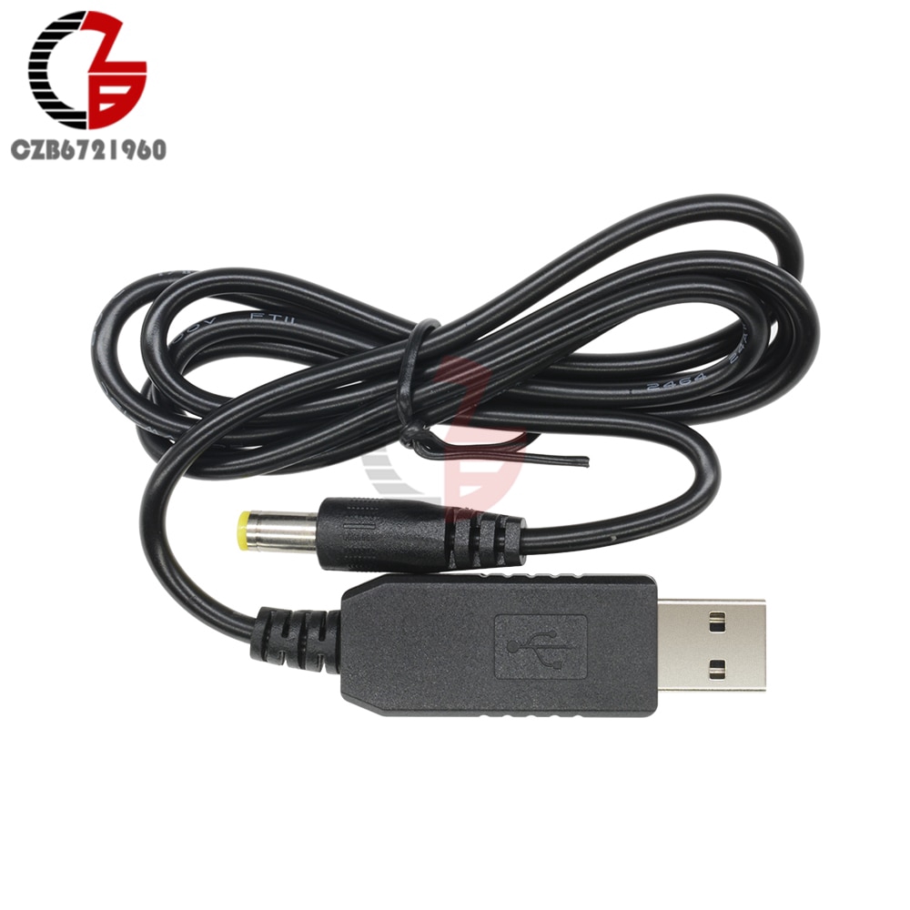 Cáp chuyển đổi sạc USB 5V qua 12V DC 5.5x2.1mm Jack cắm 5V đến 9V 12V DC-DC | BigBuy360 - bigbuy360.vn